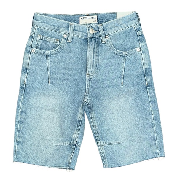 WE THE FREE FREE PEOPLE Shorts Womens Ghost Town High Rise Long Denim Size 24